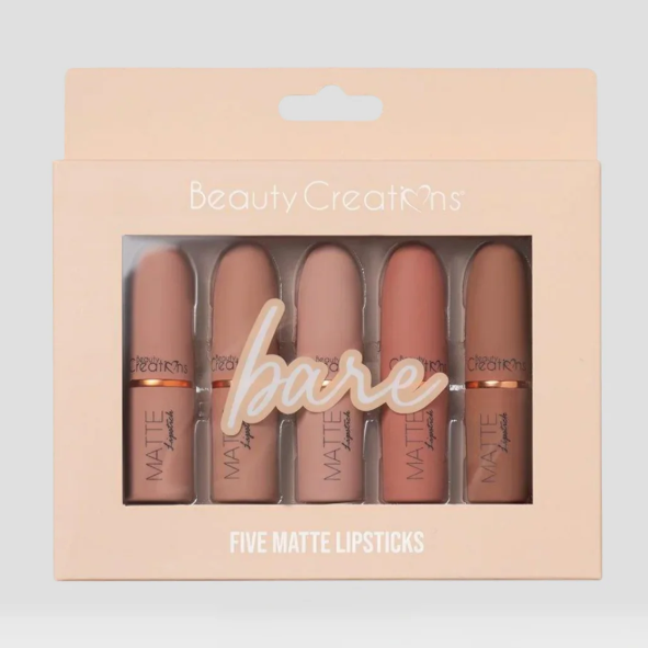 5 Piece Matte Lipstick Set (NUDE)